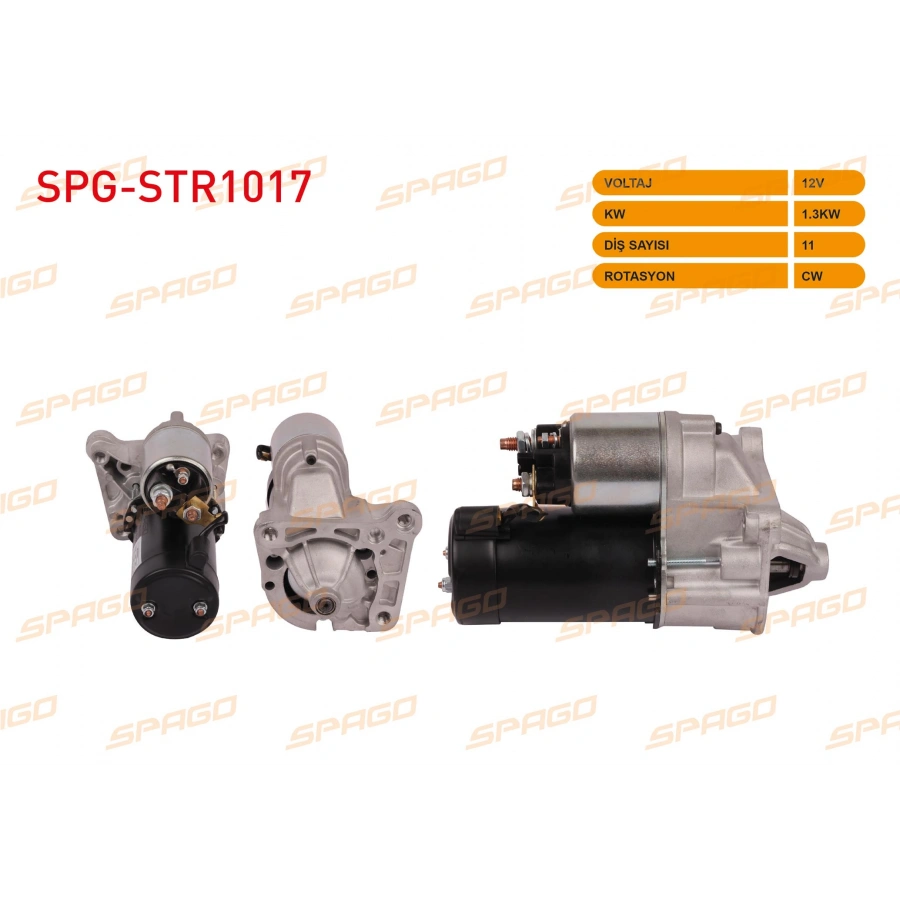 MARS MOTORU 12V 1.3KW 11 DIS CW KANGOO - MEGANE I - LAGUNA II - SCENIC I (1.9 DIZEL ARACLAR ICIN)