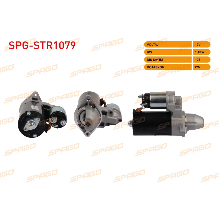 MARS MOTORU 12V 1.4KW 10 DIS CW DOBLO 10-23 - FIORINO 10-24 - EGEA 15-24 (1.3 MJT START-STOPLU ARACLAR ICIN)