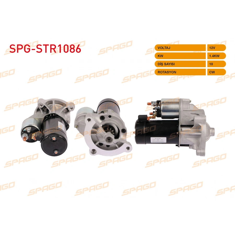 MARS MOTORU 12V 1.4KW 10 DIS CW (STR5188) PARTNER 98-10 - 406 99-04 - 407 04-10 / BERLINGO 99-11