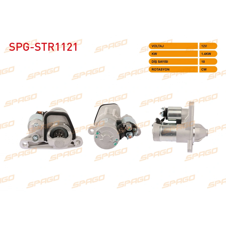 MARS MOTORU 12V 1.4KW 10 DIS CW (STR6125) QASHQAI 07-14 - JUKE 13-19 - MICRA 07-10 (1.6 BENZINLI ARACLAR ICIN)