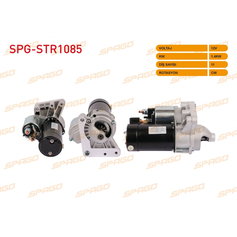 MARS MOTORU 12V 1.4KW 11 DIS CW (STR3032) PARTNER RIFTER 208 307 / BERLINGO C3 C4 C5 (1.4 1.5 1.6 HDI ARACLAR ICIN)