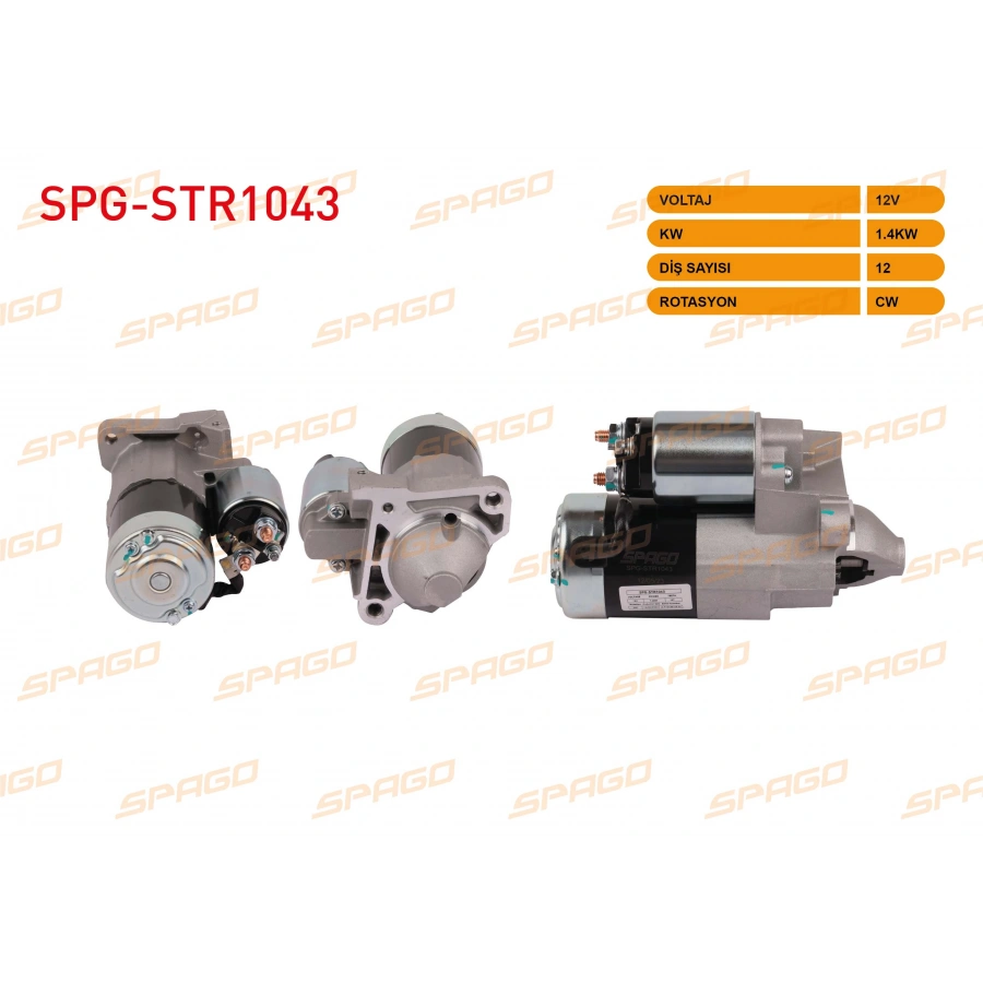 MARS MOTORU 12V 1.4KW 12 DIS CW (STR6080) CLIO II III IV - MEGANE II III - KANGOO (1.5 dCi ARACLAR ICIN)