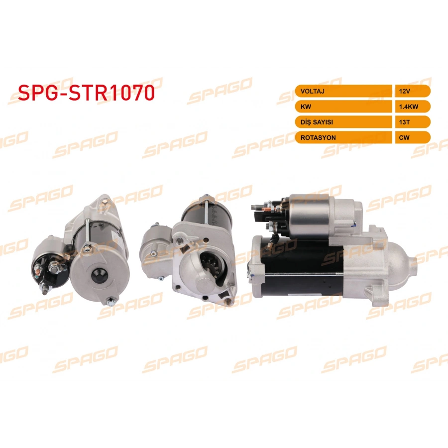 MARS MOTORU 12V 1.4KW 13 DIS CW (STR5203) CLIO IV - MEGANE III IV - KANGOO (1.5 dCi START-STOPLU ARACLAR ICIN)