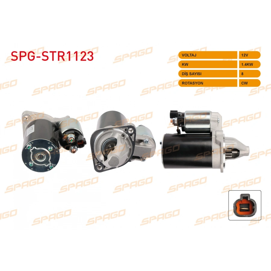 MARS MOTORU 12V 1.4KW 8 DIS CW (STR3422) HYUNDAI i30 07-06 - i20 08-15 / KIA CEED 06-18 (BENZINLI ARACLAR ICIN)