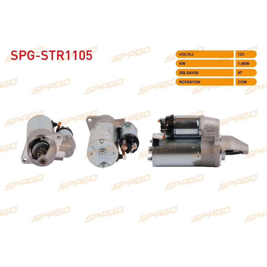 MARS MOTORU 12V 1.4KW 9 DIS CCW (STR6044) LADA VEGA 1.5 99-06 - SAMARA 1.5 93-03