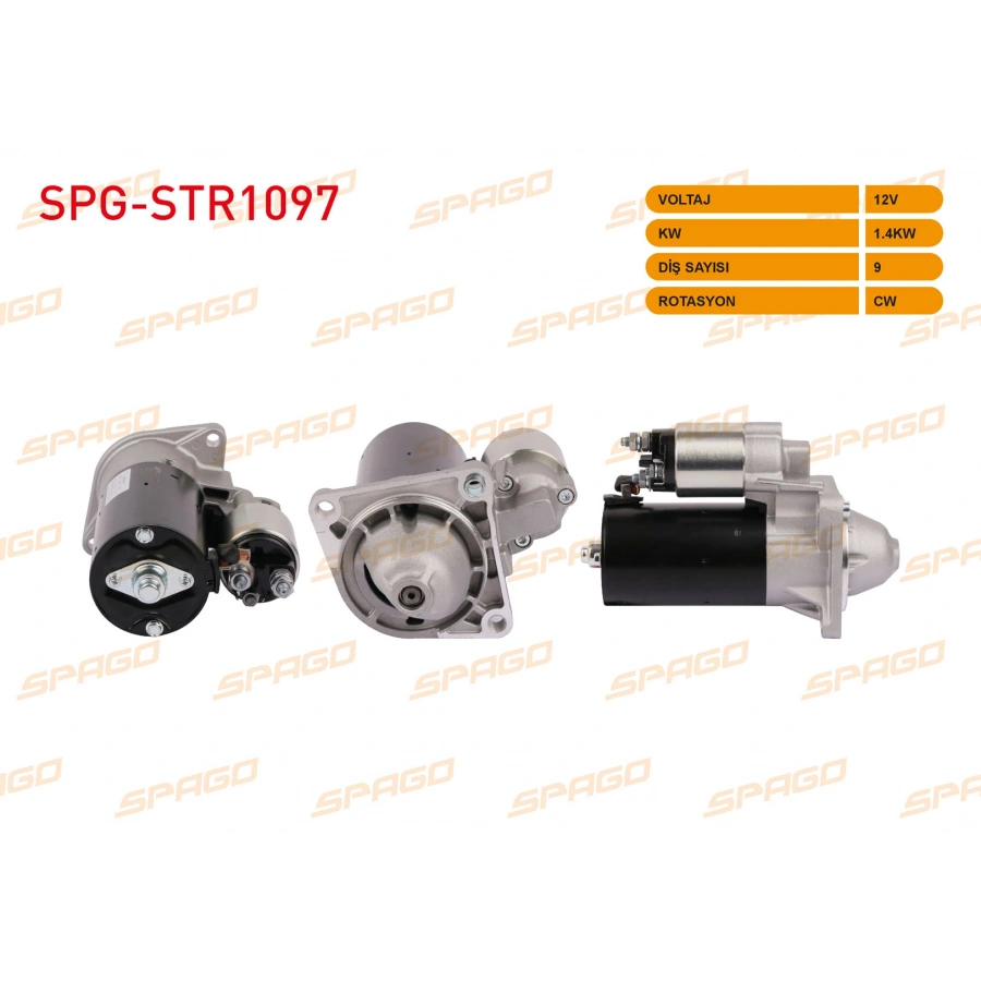 MARS MOTORU 12V 1.4KW 9 DIS CW DOBLO 01-23 - LINEA 09-15 - BRAVO II 07-14 (1.6 1.9 MJT ARACLAR ICIN)