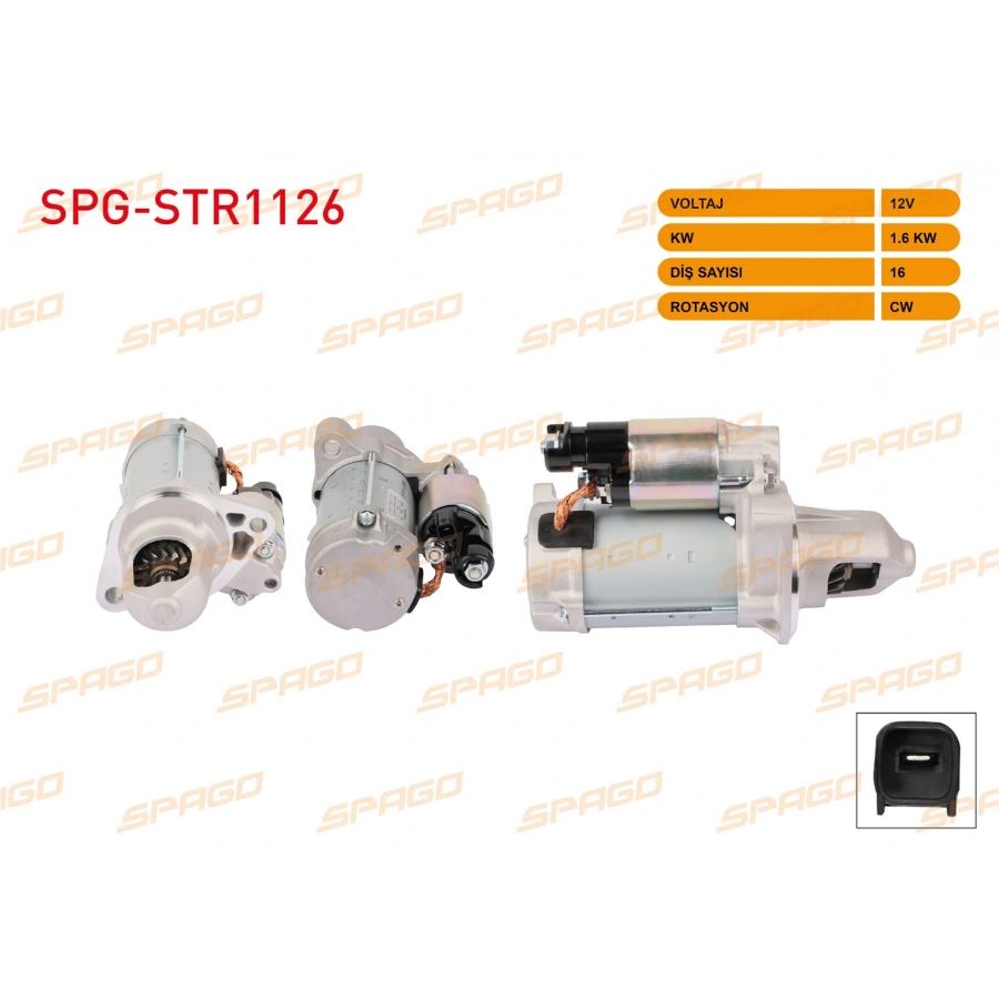 MARS MOTORU 12V 1.6KW 16 DIS CW (STR4845) HONDA CIVIC 1.5T 16-