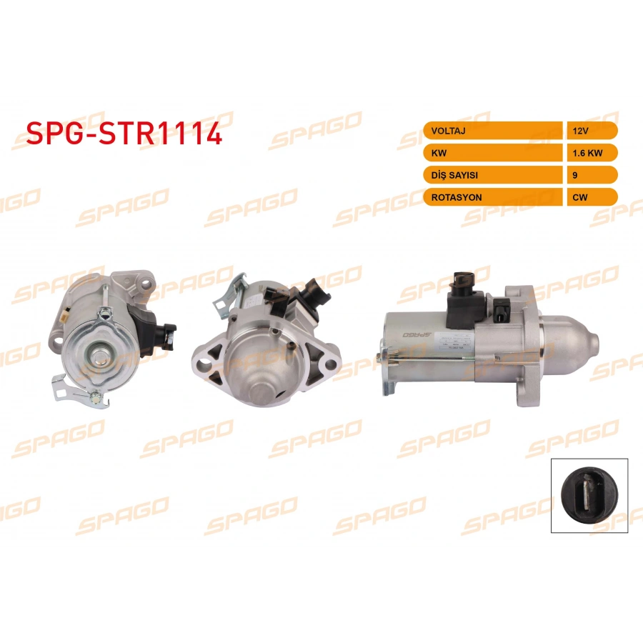 MARS MOTORU 12V 1.6KW 9 DIS CW (STR4835) HONDA ACCORD VII 2.0 - 2.4 03-08
