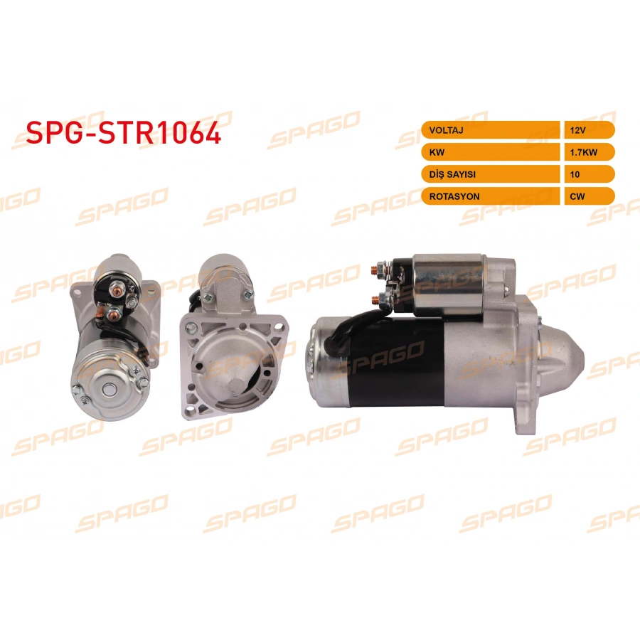 MARS MOTORU 12V 1.7KW 10 DIS CW (STR6090) ASTRA H 04-10 - VECTRA 04-08 - INSIGNIA 08-17 (1.9 2.0 CDTI ARACLAR ICIN)