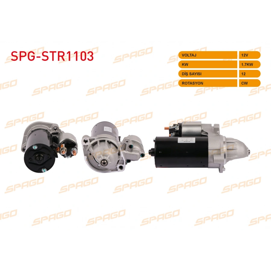 MARS MOTORU 12V 1.7KW 12 DIS CW (STR6440) C (W204) - E (W211) - SPRINTER 06-18 (DIZEL ARACLAR ICIN)