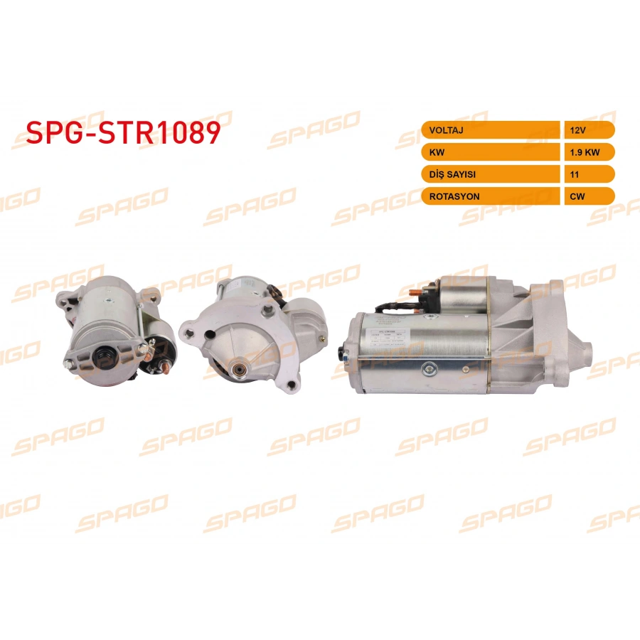 MARS MOTORU 12V 1.9KW 11 DIS CW (STR3452) BOXER EXPERT 307 407 508 / JUMPER JUMPY C4 C5 (2.0 2.2 HDI ARACLAR ICIN)