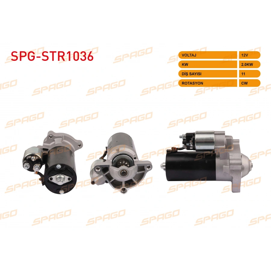 MARS MOTORU 12V 2.0KW 11 DIS CW (STR5195) DUCATO 02-06 / BOXER 02-06 / JUMPER 02-06 (2.0 DIZEL ARACLAR ICIN)