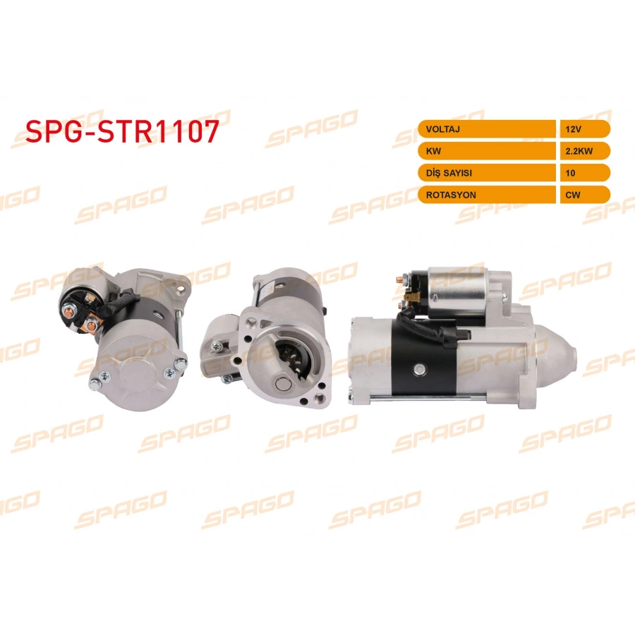 MARS MOTORU 12V 2.2KW 10 DIS CW (STR3096) L200 97-07 / STAREX 97-07 - H100 04-12 / BONGO - PREGIO 2.5 TCI
