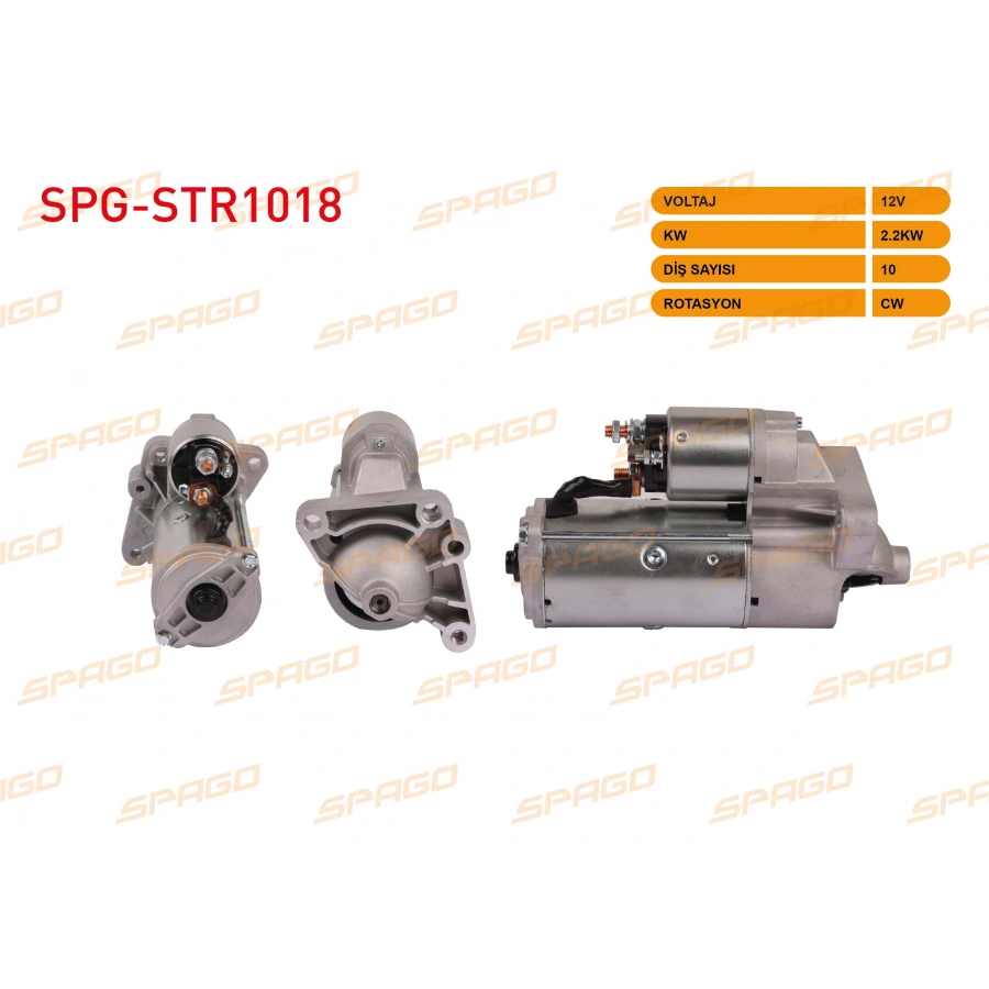 MARS MOTORU 12V 2.2KW 10 DIS CW (STR3454) MASTER II - LAGUNA II - ESPACE (2.2 2.5 dCi ARACLAR ICIN)