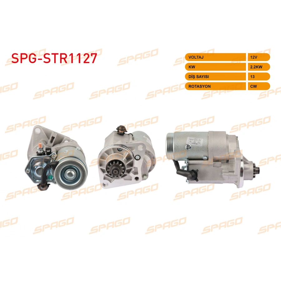 MARS MOTORU 12V 2.2KW 13 DIS CW (STR6184) KIA CERES - BONGO (DUZ DONUS X148 52 ARACLARA)