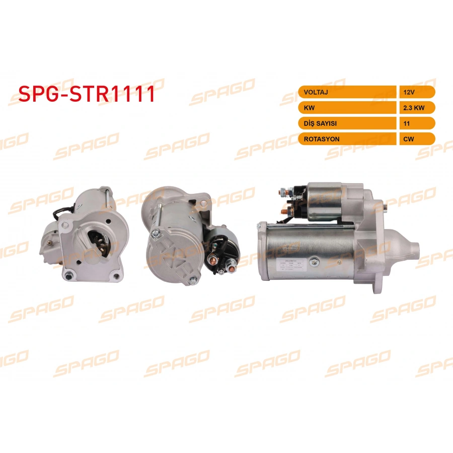MARS MOTORU 12V 2.3KW 11 DIS CW (STR3490) FOCUS II III - MONDEO IV V / S40 S60 S80 (DIZEL START-STOPLU ARACLAR ICIN)