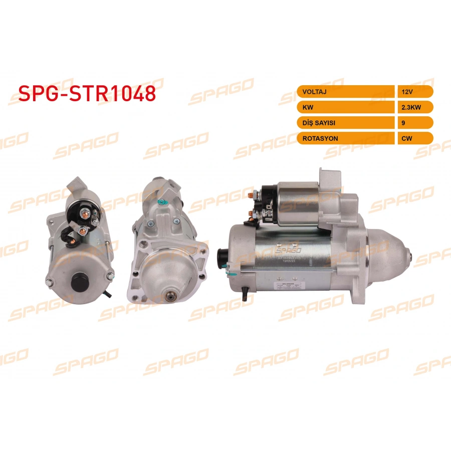 MARS MOTORU 12V 2.3KW 9 DIS CW (STR8013) DUCATO 2.8 JTD 02-06 / BOXER 2.8 HDI 02-06 / JUMPER 2.8 HDI 02-06