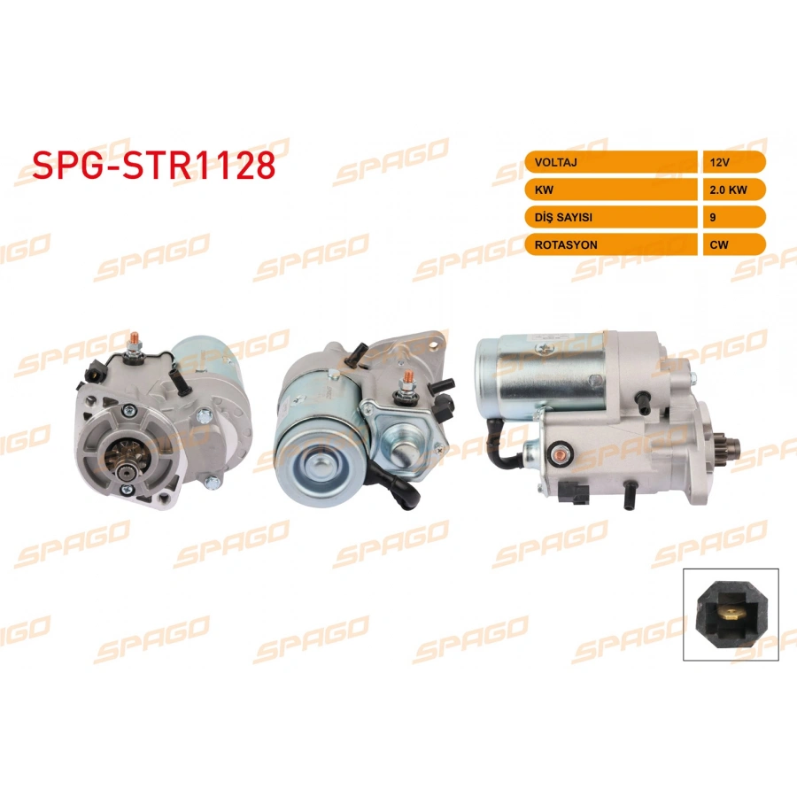 MARS MOTORU 12V 2KW 9 DIS CW (STR7702) SANTA FE 03-12 - TUCSON 03-11 / SPORTAGE 04-10 (DIZEL ARACLAR ICIN)