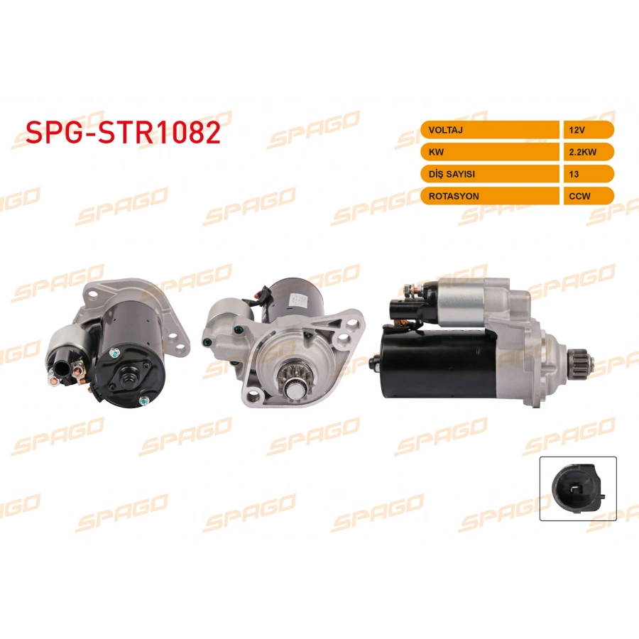 MARS MOTORU (B TIPI) 12V 2.2KW 13 DIS CCW (STR5054) TRANSPORTER T5 T6 - PASSAT B6 B7 B8 - GOLF VI VII (TDI MEKANIK SANZIMAN START-STOPLU ARACLAR ICIN)