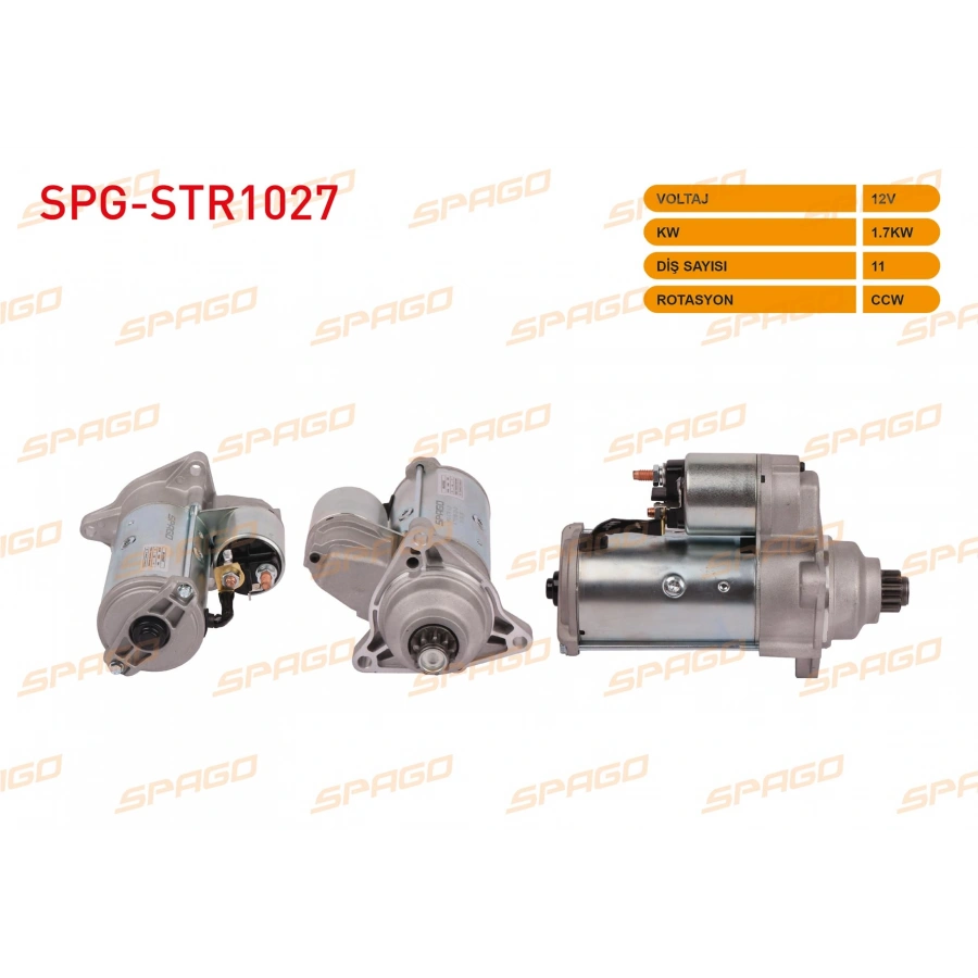 MARS MOTORU (B TIPI) 12V 2.0KW 10 DIS CCW (STR5031) VW TRANSPORTER T4 2.5 TDI 90-03