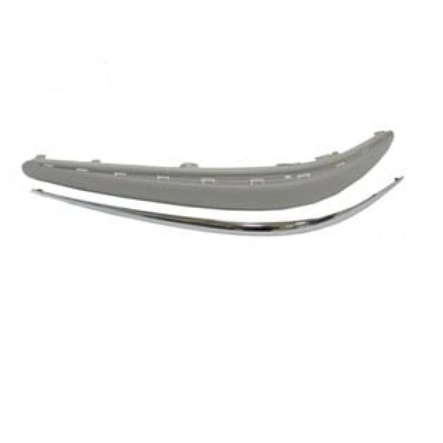 MERCEDES E CLASS- W211- 03/06; ÖN TAMPON BANDI SOL GRİ ASTARLI/NİKELAJ ÇITALI SENSÖR DELİKSİZ (TYG)