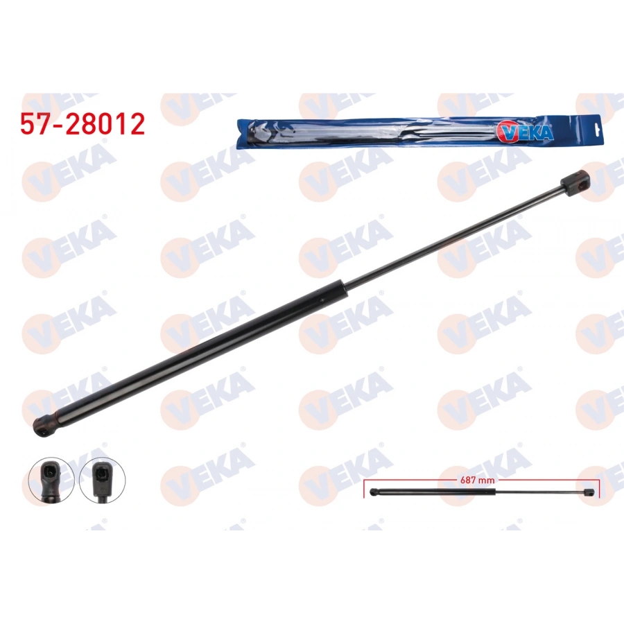 MOTOR KAPUT AMORTISORU 687mm/230N MERCEDES (W220, V220) 1998-