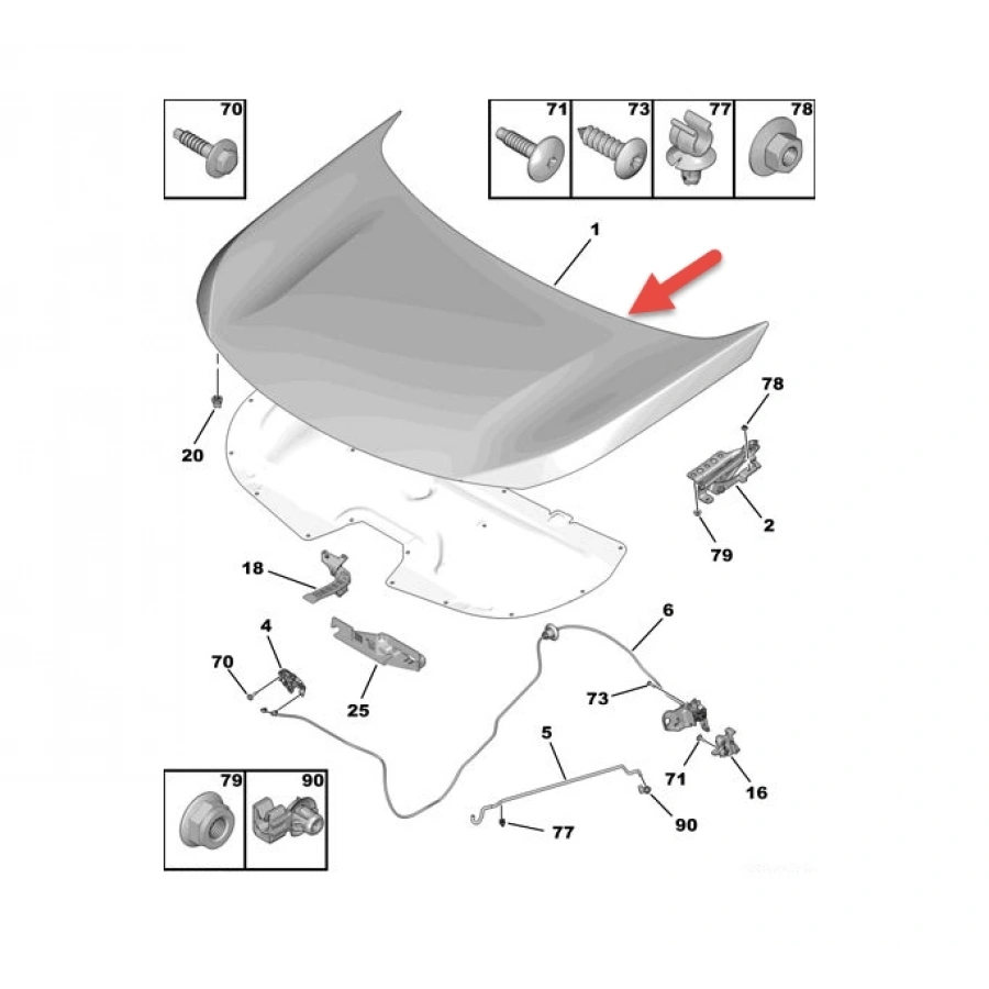 MOTOR KAPUTU PG 3008 2016-