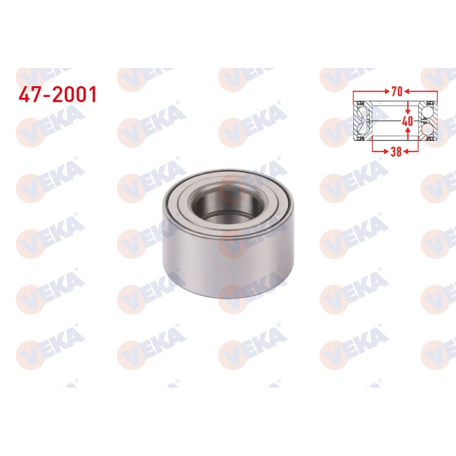 ON-ARKA TEKERLEK RULMANI SOL-SAG 38X73X40 HONDA CIVIC V 1.3 1992-1995/ CIVIC VI 1.4i - 1.5i - 1.6i 1995-2001/ CIVIC VII 1.4i - 1.6i - 1.7i 2000-2006/ HR-V 1.6 1999-/ CR-V II 2.0i - 2.4 2002-2006