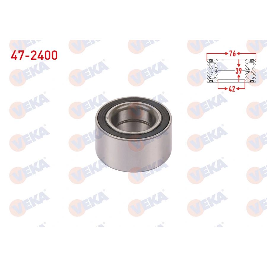 ON-ARKA TEKERLEK RULMANI SOL-SAG 42X76X39 KIA SORENTO I 2.5 CRDI 2002-2009 / CARNIVAL II 2.5 V6 2001-2006