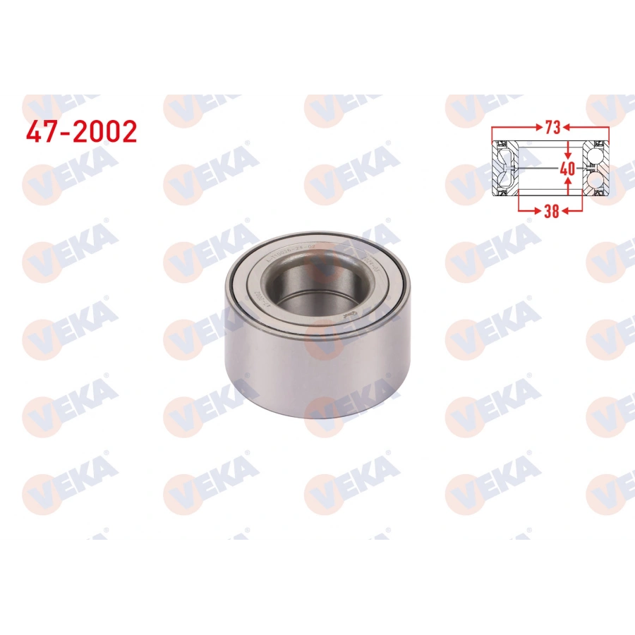 ON-ARKA TEKERLEK RULMANI SOL-SAG ABS OKUYUCULU 38X73X40 CIVIC IV 1.4i-1.6i 16v 1987-1993/CIVIC V 1.3 1992-1995/CIVIC VI 1.5i 1995-2001/CIVIC VII 1.4i-1.6i - 1.7i 2000-2006/CR-V I 2.0i 16v 1995-2002