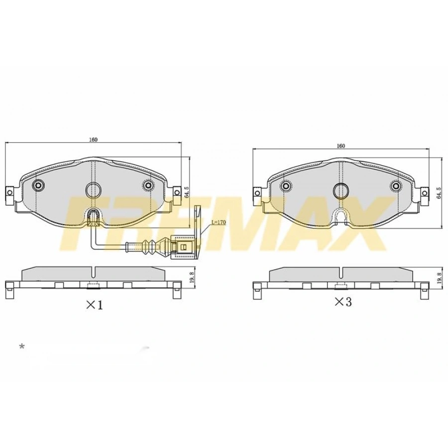 ÖN FREN BALATASI (CARBON FORMÜL) FORD CUSTOM (2 FİŞLİ) TRANSIT V-362-363 2014
