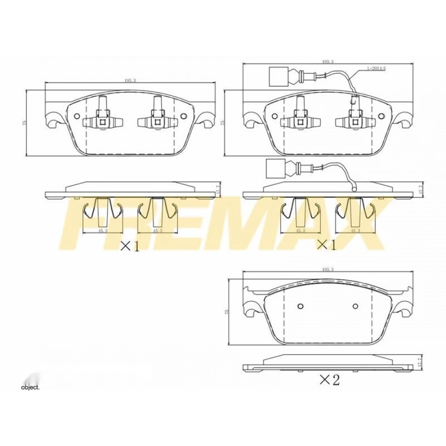 ÖN FREN BALATASI (CARBON FORMÜL) VOLVO VOLVO XC60/XC90 02-2015