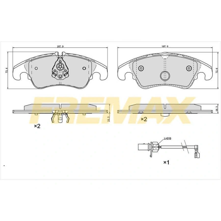 ÖN FREN BALATASI (CARBON FORMÜL) VW AUDI (FİŞLİ) TIGUAN-Q3-SHARAN 2007