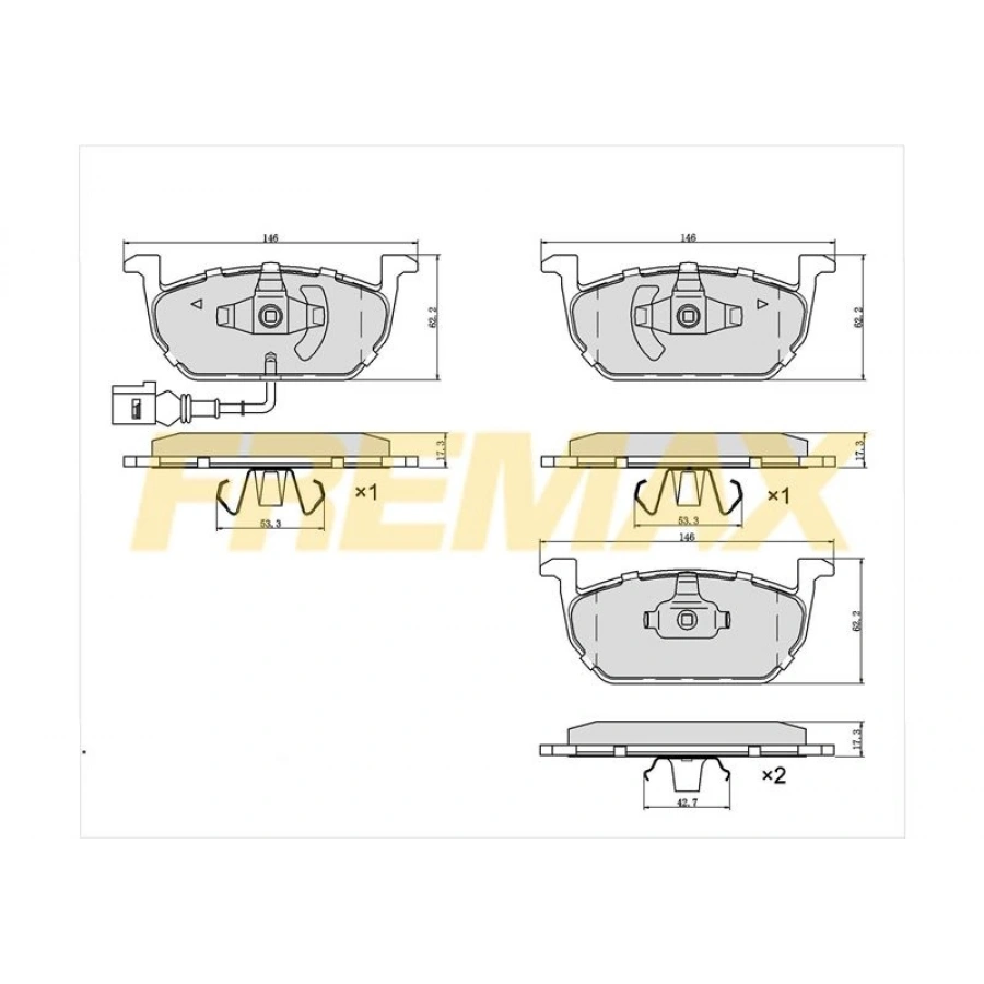 ÖN FREN BALATASI (CARBON FORMÜL) VW GOLF7-(FİŞLİ) A3-LEON-PASSAT-OCTAVIA-SUPERB - 2013