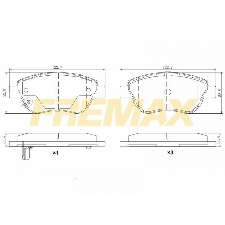 ÖN FREN BALATASI(CORBON FORMÜL) FIAT (BUYUK TİP FİŞLİ)DOBLO III/LINEA/STILO/CORSA D/307/C4