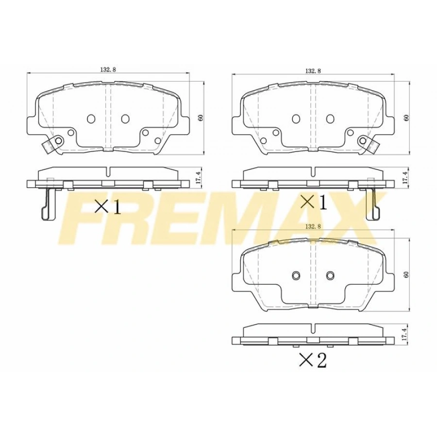 ÖN FREN BALATASI(CORBON FORMÜL) HYUNDAI H100 MIN/H100 KMY 1993-2004