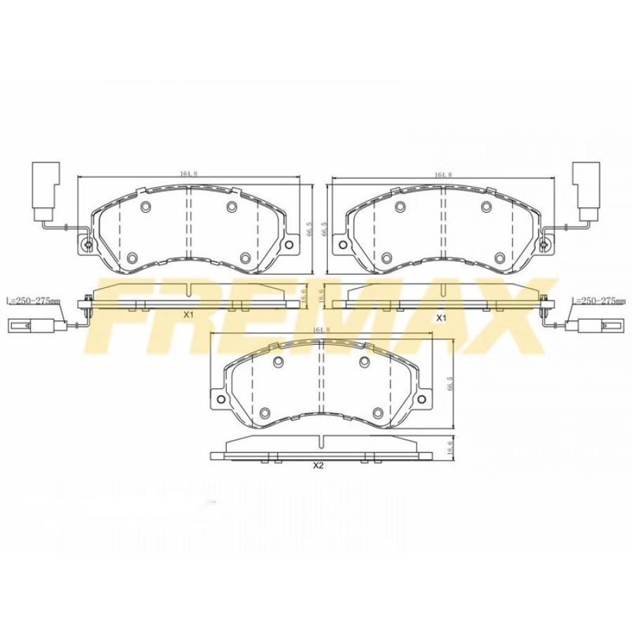 ÖN FREN BALATASI (CORBON FORMÜL) PEUGEOT (FİŞLİ) 16 JANT BOXER III / JUMPER III / DUCATO III 2006-