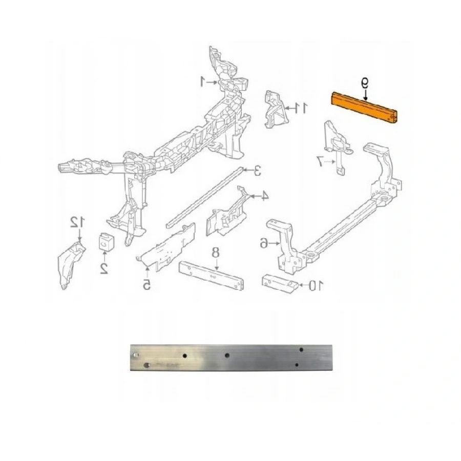 ÖN PANEL BRAKETİ ( ALÜMİNYUM ) SOL W246/W176 2013-