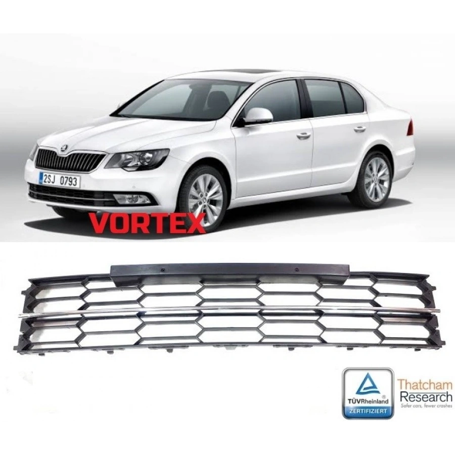 ÖN TAMPON ORTA IZGARA ( KROMLU ) SUPERB 2013-