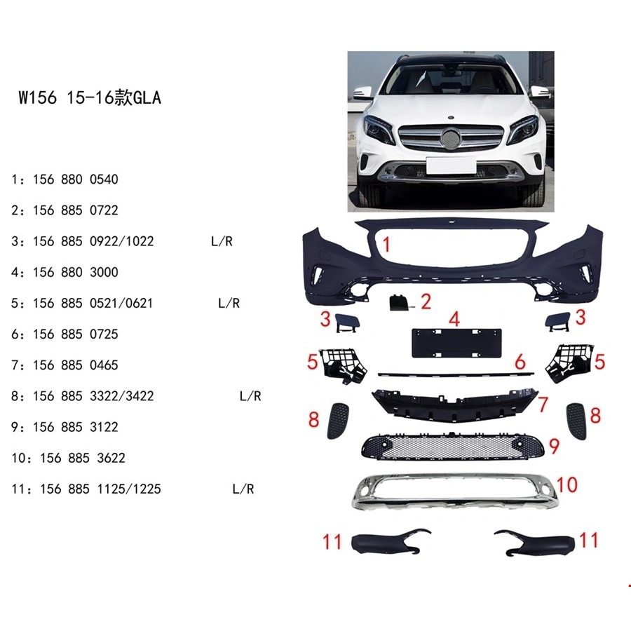 ÖN TAMPON SET GLA W156 2013-