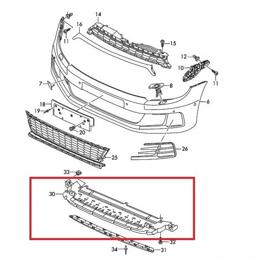 ÖN TAMPON SPOYLERİ R-LİNE SCIROCCO 2015-