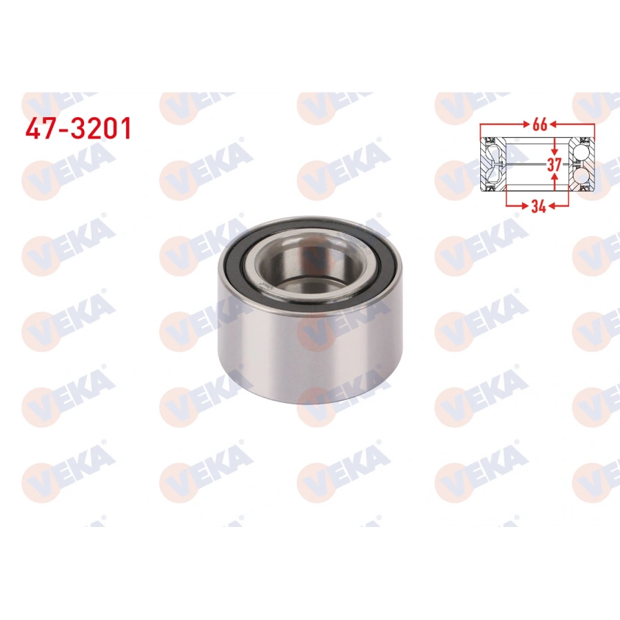 ON TEKERLEK RULMANI SOL-SAG 34X66X37 ASTRA F 1.4i -1.6i-1.7 D-2.0 1991-1998/CORSA A 1.2-1.3-1.5 D 1983-1993/CORSA B 1.2i-1.4i-1.6i-1.5D 1993-2000/ VECTRA A 1.6 1988-1995/ TIGRA A 1.4-1.6 16v 1994-2000