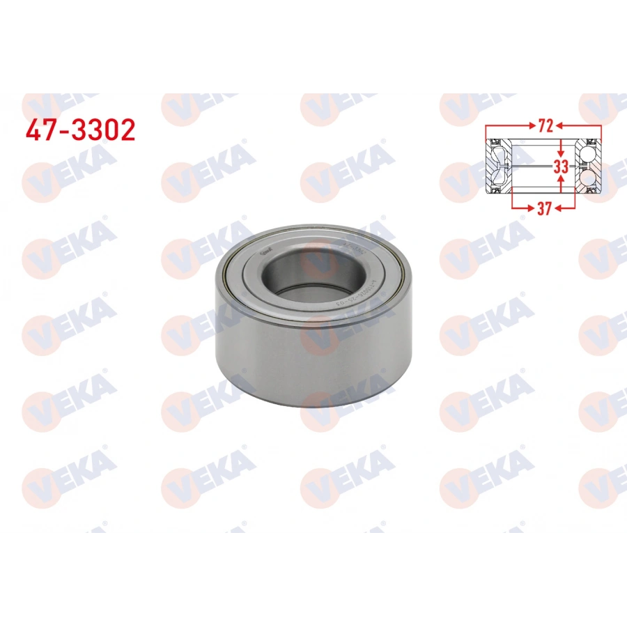 ON TEKERLEK RULMANI SOL-SAG 37X72X33 PEUGEOT 206 1.4i-16i-1.4 HDI 1998-2006/106 II 1.4i 1996-2002/306 1.4i-1.6i 1993-2002/C2 1.4-1.6-1.4 HDI 2003-2009/C3 1.4 HDI 2002-2009/SAXO 1.4 1996-2004