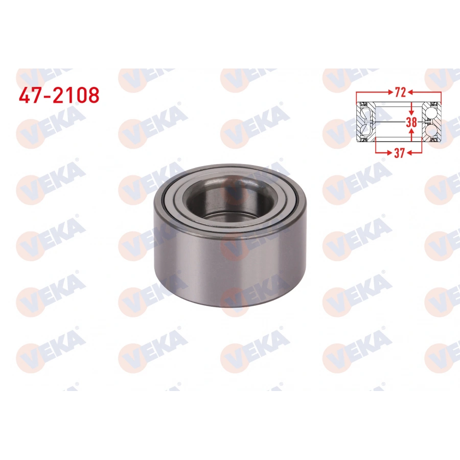 ON TEKERLEK RULMANI SOL-SAG 38X72X37 HYUNDAI I20 1.2 - 1.4 - 1.4 CRDI 2015- / ACCENT BLUE 1.4 CVVT - 1.6 CRDI 2012-