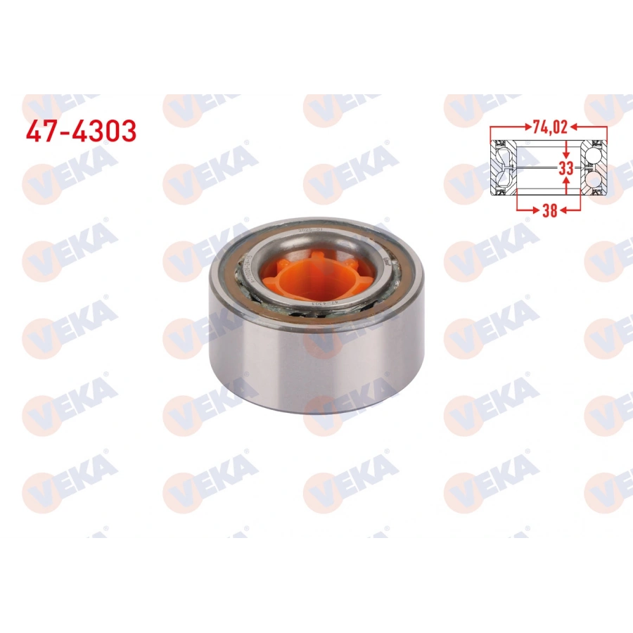 ON TEKERLEK RULMANI SOL-SAG 38X74,02X36/33 TOYOTA COROLLA 1.3 1983-1989 / CARINA I-II 1.6 - 1.8 1983-1992 / CAMRY 1.8 - 2.0 1986-1993