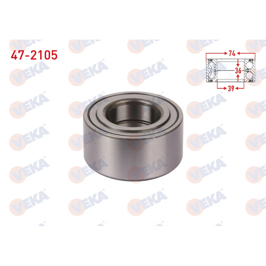 ON TEKERLEK RULMANI SOL-SAG 39X74X36/34 HYUNDAI ELANTRA 1.6i - 1.8i - 2.0 - 2.0 CRDI 2001-2007/ MATRIX 1.5 CRDI -1.6 2001-2010/ KIA CERATO 1.6 CRDI - 1.6 2004-2012