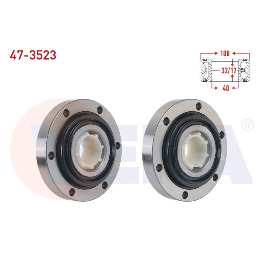 ON TEKERLEK RULMANI SOL-SAG 40x108x32/17 RENAULT 21 CONCORDE 2.0 1986-1993
