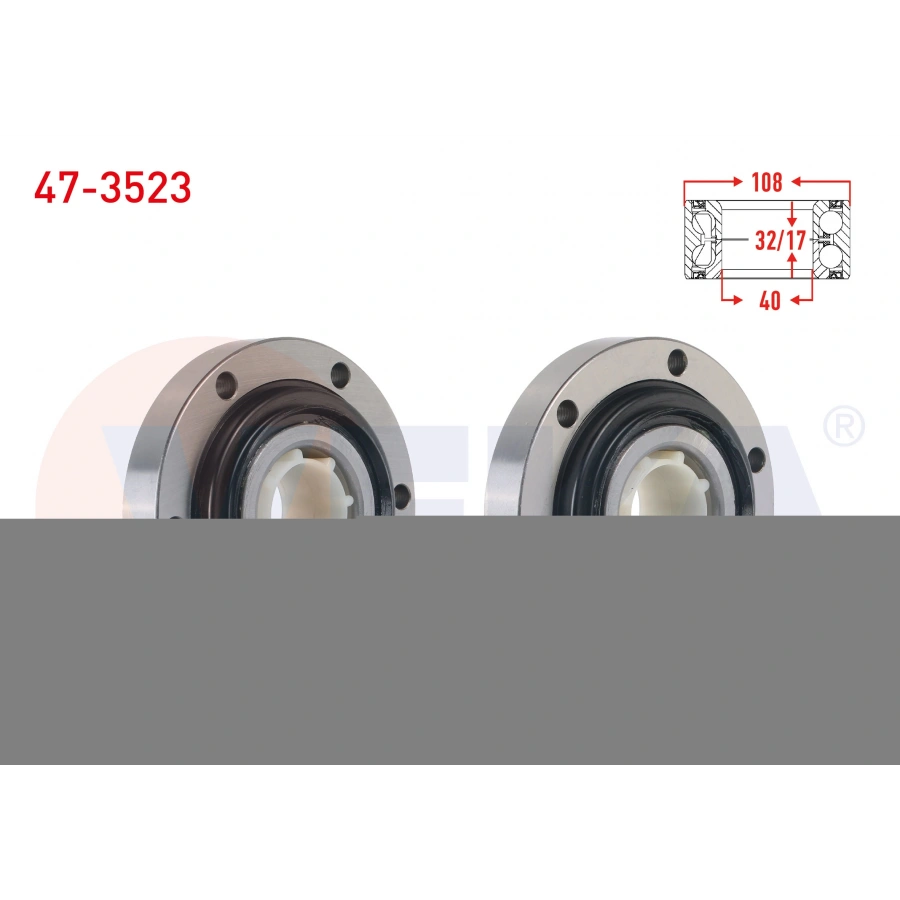 ON TEKERLEK RULMANI SOL-SAG 40x108x32/17 RENAULT 21 CONCORDE 2.0 1986-1993