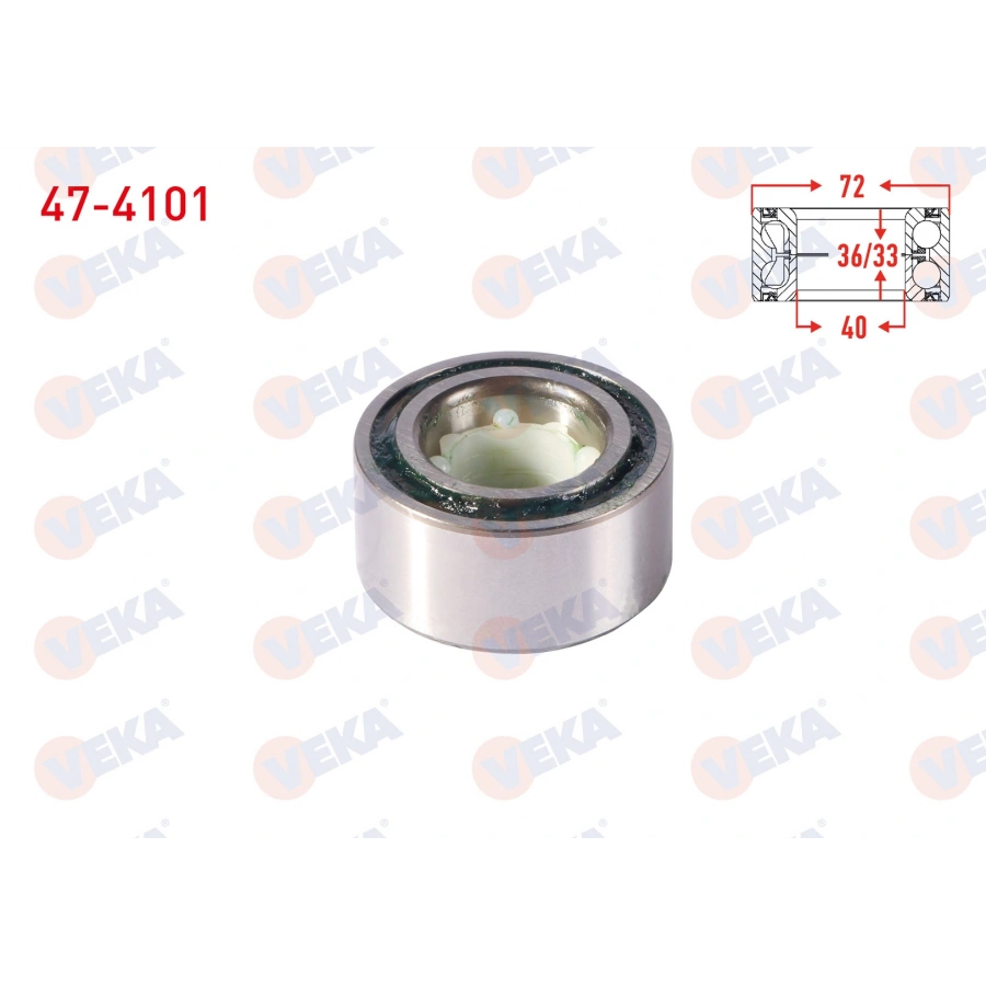 ON TEKERLEK RULMANI SOL-SAG 40X72X36/33 SUZUKI SWIFT II 1.3i 1989-2004 / BALENO 1.6i 16v 1995-2002