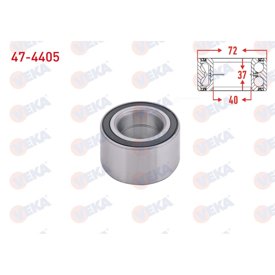 ON TEKERLEK RULMANI SOL-SAG 40X72X37 POLO 1.4-1.6 16v 1999-2001/CADDY II 1.6-1.9 TDI 1995-2004/PASSAT 1.6-1.8-1.9 TD 1988-1997/JETTA II 1.6-1.6 TDI 1982-1992/GOLF III 1.4-1.6-1.9 TDI 1991-1999